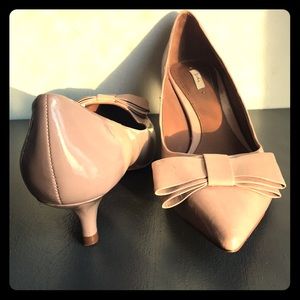 Zara patent kitten heel